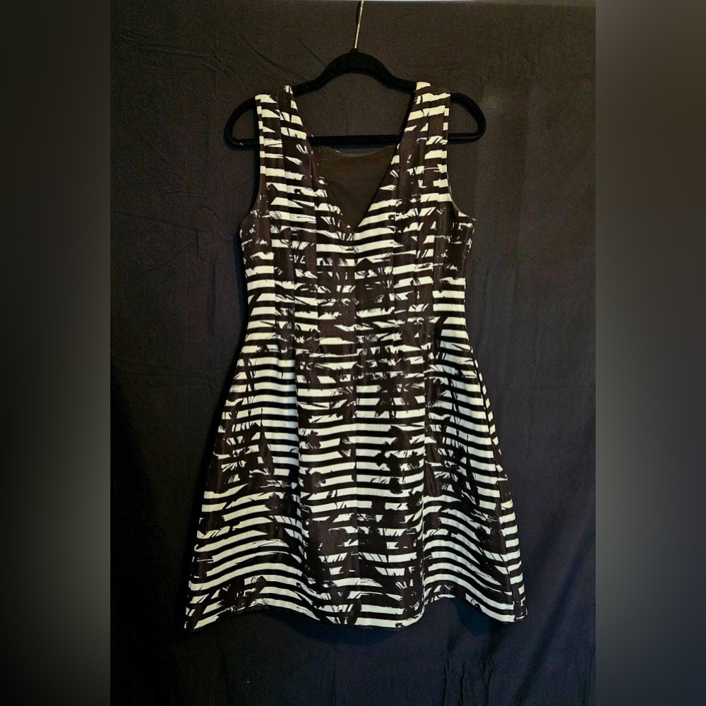 Vince Camuto A-Line Black & White Dress